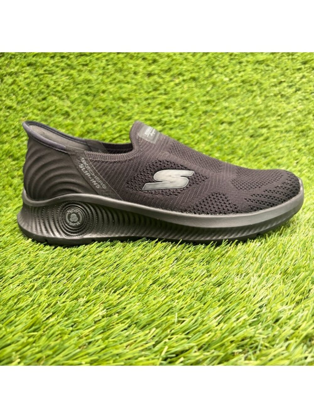 Skechers Go Walk Anywhere Womens Size 6.5 Black Running Slip-On Shoes Sneakers